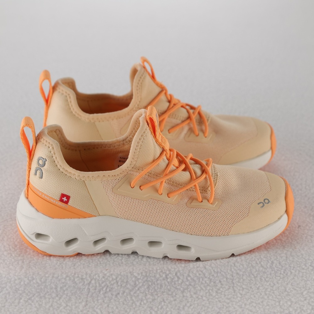 On Running Cloudleap Kids Shoes Tangerine Blonde Sneakers US 11 New - Picture 3 of 9